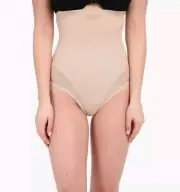NWT Miraclesuit Shapewear Extra Firm Control High Waist Panties Thong Nude Sz M