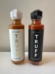 TRUFF Gourmet White & Black Truffle Hot Sauce Set 6 oz. Bottles