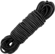 33Ft Long Kayak Bungee Cord 1/8 Inch Heavy-Duty Black Bungee Shock Cord Roll Ela