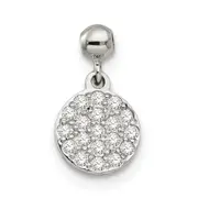 Sterling Silver Mio Memento Cz Dangle Circle Charm