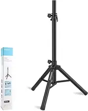 Vondynote Tripod Speaker Stands Adjustable Height from 33.5" to 53.5" PA DJ Short Tripod Speaker Stand Slim Mini Speaker Stand, Single