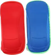 [Holibanna] 2pcs Adorable Glasses Case Zipper Glasses Case Eyeglass Case Children Glasses Case Car Shape Glasses Case Glasses Case for Adorable Glasses Holder Colorful