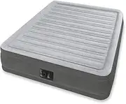 Intex DuraBeam Elevated Queen Inflatable Mattress Grey Airbed w/Electric Pump