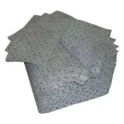 Absorbent Pads Universal Spill Oil Leak Sorbents Gray 15x19 200pk 24gal