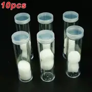 10Pcs Storage Tube For 21mm Model Coin Holder Capsules Round Cases Plastic Box