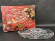 Vintage Mikasa Snowflake Chip and Dip Platter 15" NEW