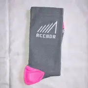 NEW Rapha RCC Men's Cycling Socks M Boulder Colorado BDR Club Chapter Gray Pink