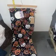 Cynthia Rowley Throw Blanket Fleece Vintage Retro Halloween Pumpkins Bats NWT