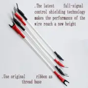 4pcs Rhodium Plated Banana/Spade Plug Jumper Cable Silver Plated Speaker Cord