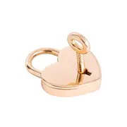Gold Heart Padlock with Key Love Shape Lock For Wishing Well Luggage Suitcase