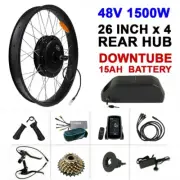 TDR MOTO 48V 1500W 15A EBIKE CONVERSION KIT FAT TYRE EBIKE 26X4 INCH REAR 170MM