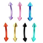 4X Colourful Surgical Steel Eyebrow Ring Bar Curved Barbell Cone Tragus Piercing