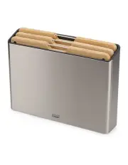[Joseph Joseph] Folio Steel Bamboo 3 Piece Board Set in Stainless Steel