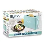 Nostalgia My Mini Single Slice Toaster Aqua Blue Space Saver New in Box