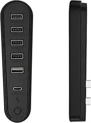 JOYSOG USB Expander for PS5 Pro /PS5 Slim Console 2.0 Data Transfer Port + USB Charging Port + Type-C Ports Expansion Hub Connector Splitter Expander