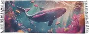 [AIXIWAWA] Fantastic Whale Women's Pashminas Scarf, Shawls Wrap Lightwight Tassel for Evening Dress Dinner Party, Multicolor