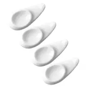 4 Pcs Ladle Holder for Countertop Duck Tongue Chopsticks Rest Spoon White