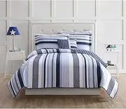 Laura Hart Kids Mason Stripe Twin Quilt Mini Set with Bonus Decorative Pillow