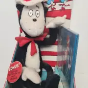 Dr. Seuss The Cat In The Hat Poseable Plush With Storybook New