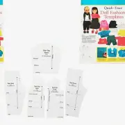 QuickTrace Doll Fashion Kit: 5 Durable Plastic Quilting Rulers & Templates for E