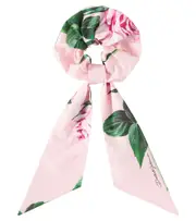 [Dolce & Gabbana Kids] Dolce & Gabbana Kids Floral cotton scrunchie One Size pink