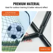 Soccer Rebounder Net 12x6FT Iron Training Equipment for Backyard Practice and