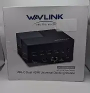 Wavlink USB-C Universal Laptop Docking Station, 10-in-1 USB HDMI RJ45 w/ 100W