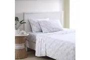Tommy Bahama Super King Bed Vintage Map Flat Fitted Sheet 2x Pillowcases Grey