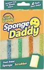 Scrub Daddy Sponge Daddy Dual-Sided Non- Scratch Sponge, Softs (4 pack)