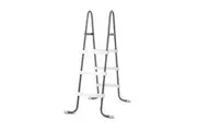 Intex Coated Steel Grab Entry Step Ladder Set For 1.22M Above Ground Pool