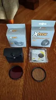 58mm Camera Lens Bundle, UV and FL-D Filters Cap Hood and Case