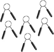 MOBUTOFU Stainless Steel Snap Spring Buckle Clamps 6pcs Barbell Lock Collars Dumbbell Spring Clip for Gym Home Workout