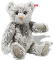 STEIFF 690280 THE ROYAL PLATINUM WEDDING BEAR GREY 28 CM W/ CERTIFICATE & BOX