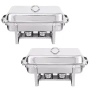 LEMY 8 Qt Stainless Steel Chafer Chafing Dishes Full Size Chafer for Catering...
