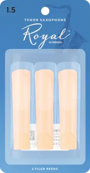 Rico Royal Tenor Sax Reeds, Strength 1.5, 3-pack