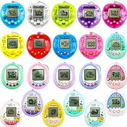 Conagel 21 pcs Mini Virtual Electronic Digital Pets Keychain Small Interactive Handheld Game Toy Keychain Electronic Pet Key Chain for Kids Video Game Party Favors