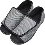 [MEJORMEN] Men's Diabetic Shoes Swollen Feet Slippers Adjustable Strap Comfortable Orthopedic Wide Footwear Open Toe Sandals Easy On Off for Diabetic & Edema Elderly