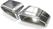 Car Exhaust Tip Compatible For BMW X3 G01 X4 G02 30i 2022+ Square Exhaust Tip Black Muffler Tips Welding Exhaust System Nozzle TailTip(Silver)