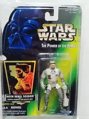 Star Wars Kenner Potf2 Hoth Rebel Soldier Hologram Green Card Action Figure Misp