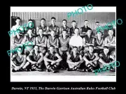 OLD POSTCARD SIZE PHOTO OF THE DARWIN GARRISON FOOTBALL TEAM NT c1933