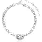 Ettika Deco Crystal Statement Cuban Chain Necklace in Silver at Nordstrom One Size