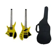 4 String Bass/ 6 String Lead Headless Tremolo Neck Thru Busuyi Guitar Lefty