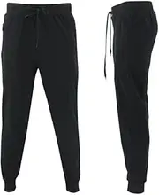 [TEX BASICS] FIL Men's Lightweight Track Pants Jogger Sweats w Zip Pockets