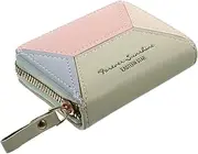 [CATIEBYE] Small Wallet Portable Card Organizer with Zipper Design Multi Card Holder for Id and Coins for Teachers Students and Office Workers