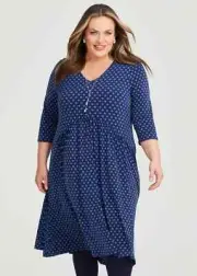 ts Taking Shape Dress Size 20 Spot V-neck Luna Style NWT