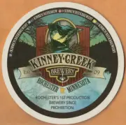 Kinney Creek Brewery Beer Coaster Rochester MN