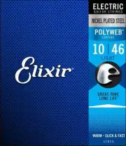 Elixir Electric Guitar Strings 12050 Polyweb Coated Nps Gauges 10-46 (6 Set)