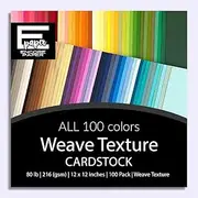 ENCORE TEXTURED CARDSTOCK COMPLETE VARIETY PACK—12x12 Textured Cardstock | 80lb Textured COMPLETE VARIETY PACK Scrapbook Paper | Premium Cardstock for Cricut Cutting | 100 Sheets