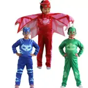 Boys Girl Kids Cosplay Mask Superhero PJ Costume Owlette Catboy Halloween Cape