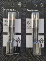 (2) COVERGIRL/2 EASY BREEZY BROW FILL + DEFINE PENCIL CRAYONS/BLACK(500)
